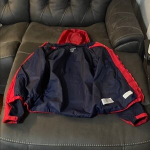 Navy and Red Hooded Jacket